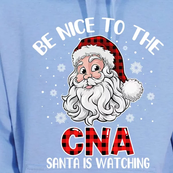 Be Nice To The Cna Santa Is Watching Christmas Funny Gift Cool Gift Unisex Surf Hoodie