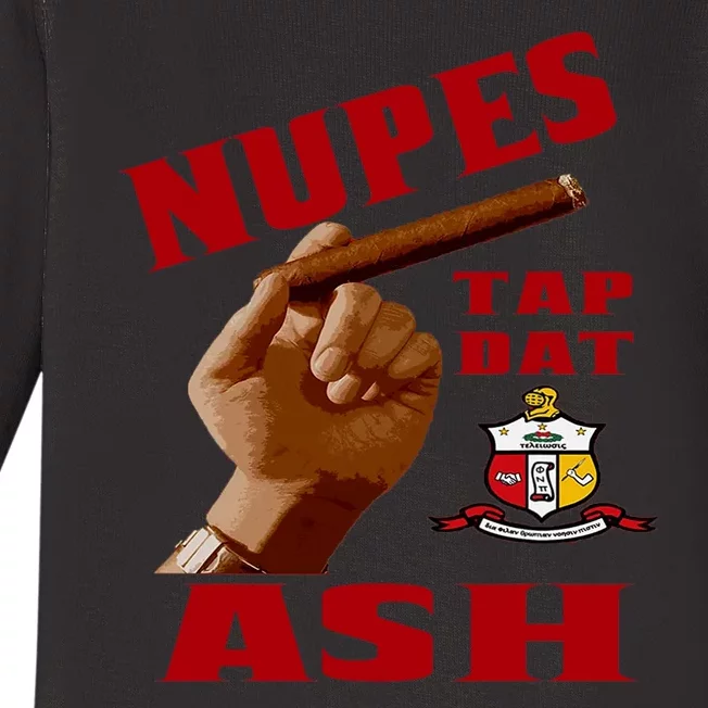 Black Nupes Tap Dat Ash Cigar Baby Long Sleeve Bodysuit