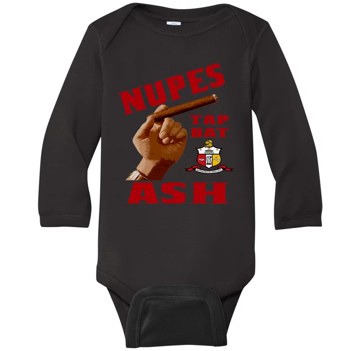 Black Nupes Tap Dat Ash Cigar Baby Long Sleeve Bodysuit