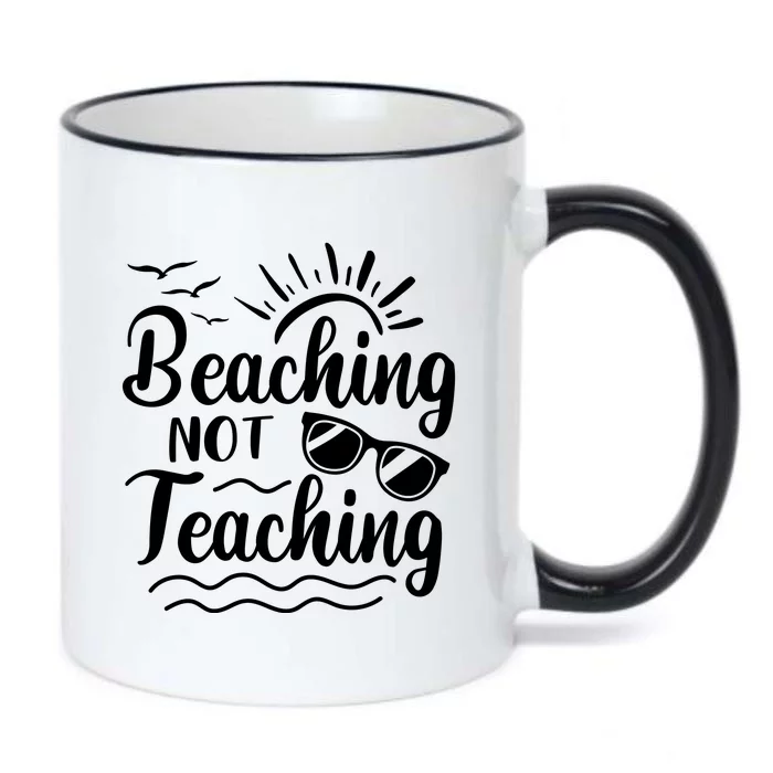 Beaching Not Teaching Summer Break Teacher Black Color Changing Mug