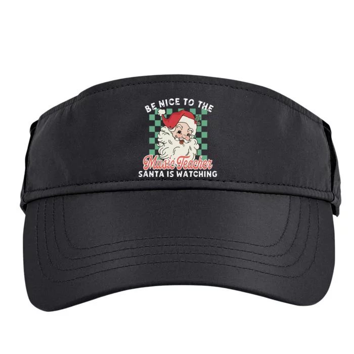 Be Nice To The Music Teacher Santa Is Watching Funny Xmas Adult Drive Performance Visor