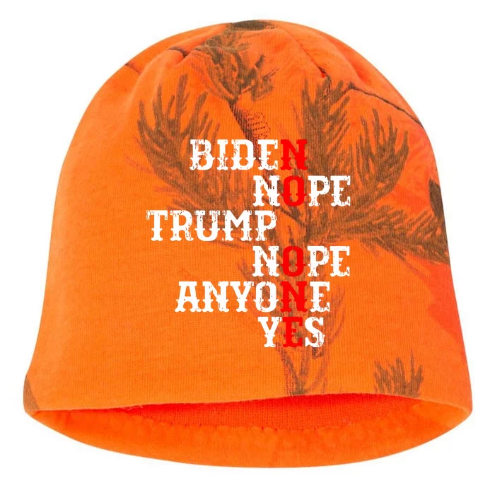 Biden Nope Trump Nope Anyone Yes No One Kati - Camo Knit Beanie