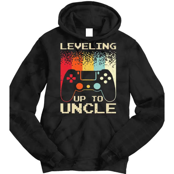 Best New Uncle For Soon To Be Uncle Nephew Gamer Tie Dye Hoodie