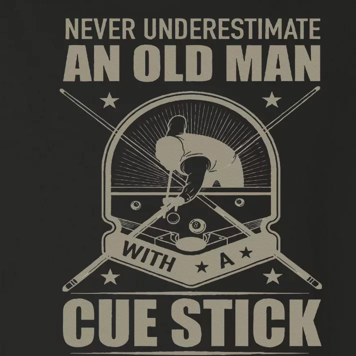 Billiard Never Underestimate An Old Man With A Cue Stick Toddler Long Sleeve Shirt