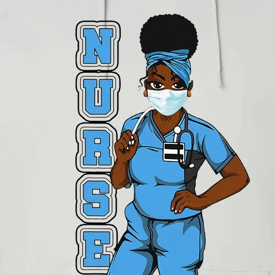 Black Nurse Uniform Face Mask Afro African Women Funny Gift Performance Fleece Hoodie