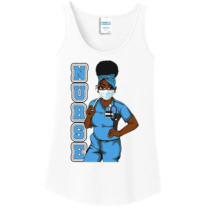 Black Nurse Uniform Face Mask Afro African Women Funny Gift Ladies Essential Tank