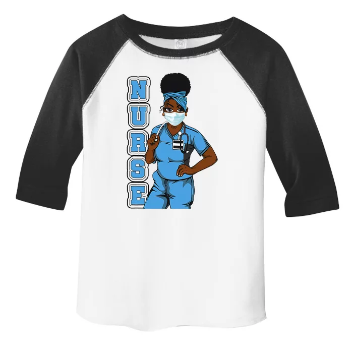 Black Nurse Uniform Face Mask Afro African Women Funny Gift Toddler Fine Jersey T-Shirt