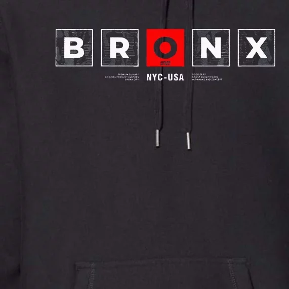 Bronx NYC USA Premium Hoodie