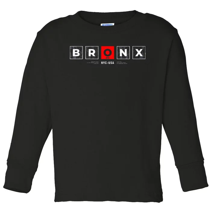 Bronx Nyc Usa Toddler Long Sleeve Shirt