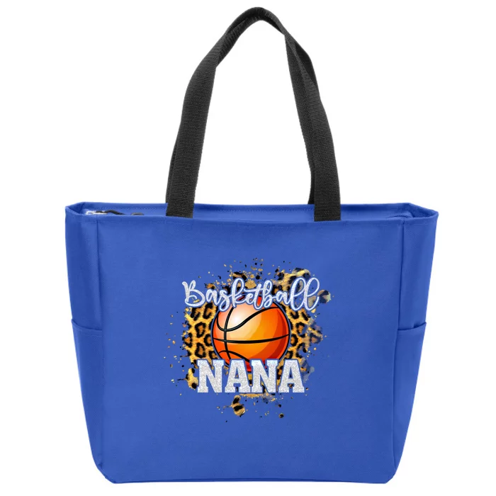 Basketball Nana Vintage Basketball Family Matching Gift Zip Tote Bag