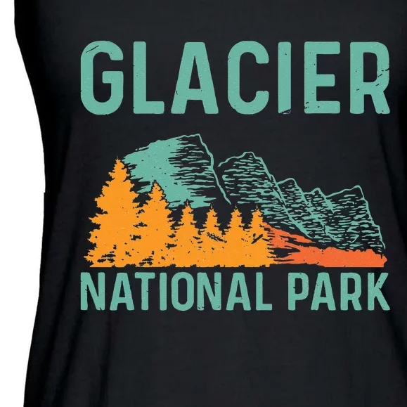 Beautiful Nature Vacation Glacier National Park Ladies Essential Flowy Tank