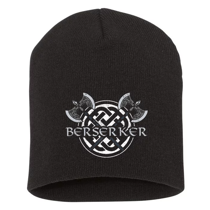 Berserker Nordic Valhalla Norseman Warrior Viking Short Acrylic Beanie