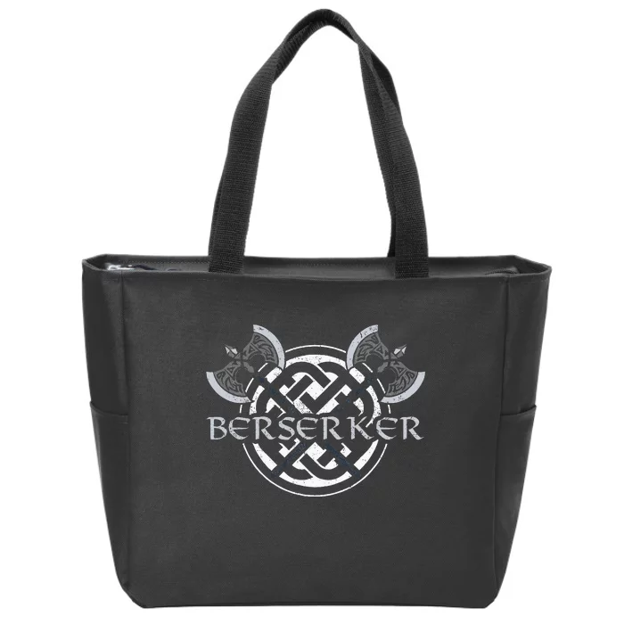 Berserker Nordic Valhalla Norseman Warrior Viking Zip Tote Bag