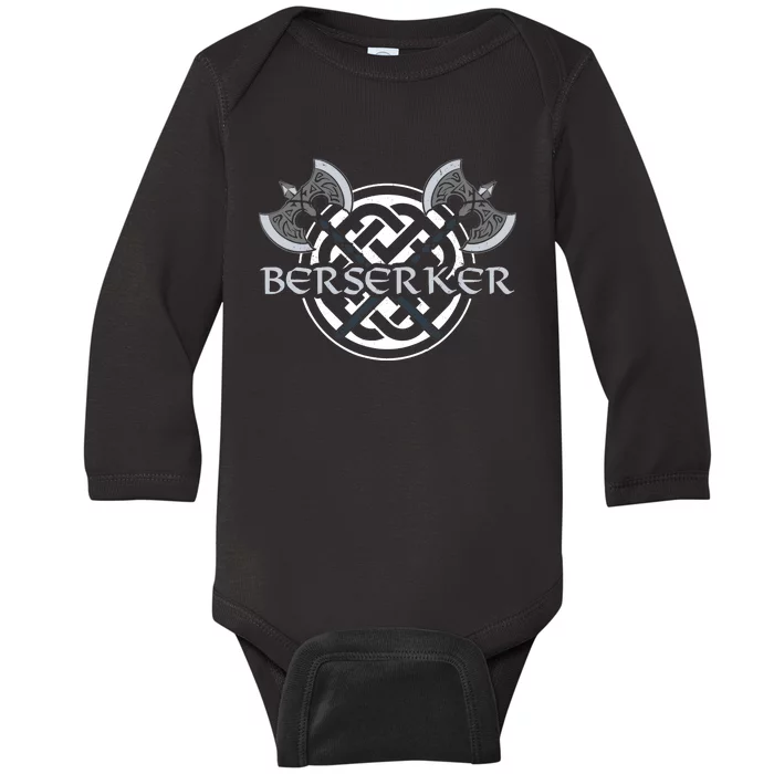 Berserker Nordic Valhalla Norseman Warrior Viking Baby Long Sleeve Bodysuit