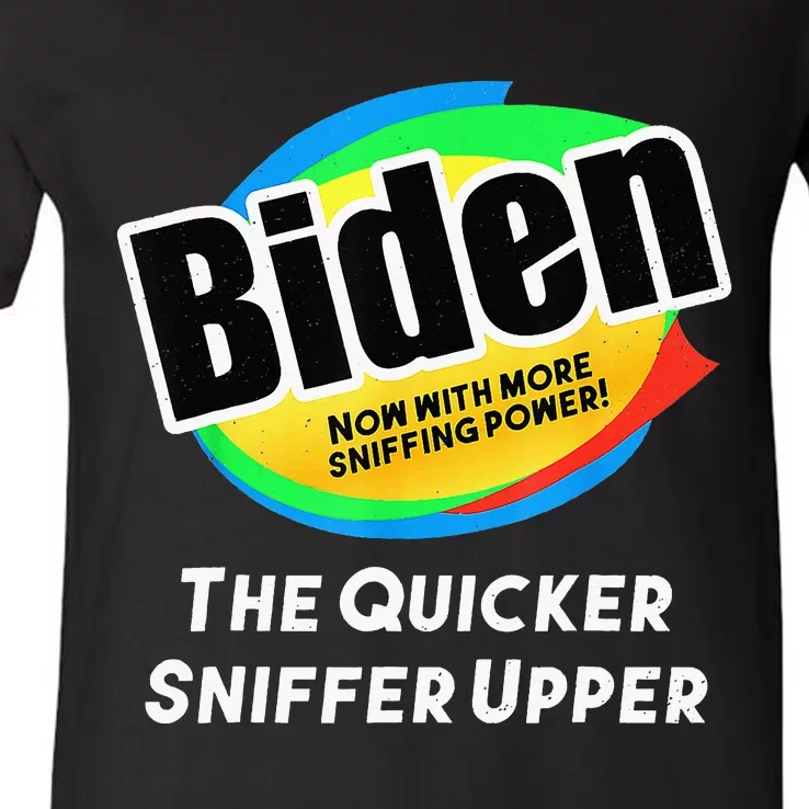 Biden Now With More Sniffing Power The Quicker V-Neck T-Shirt