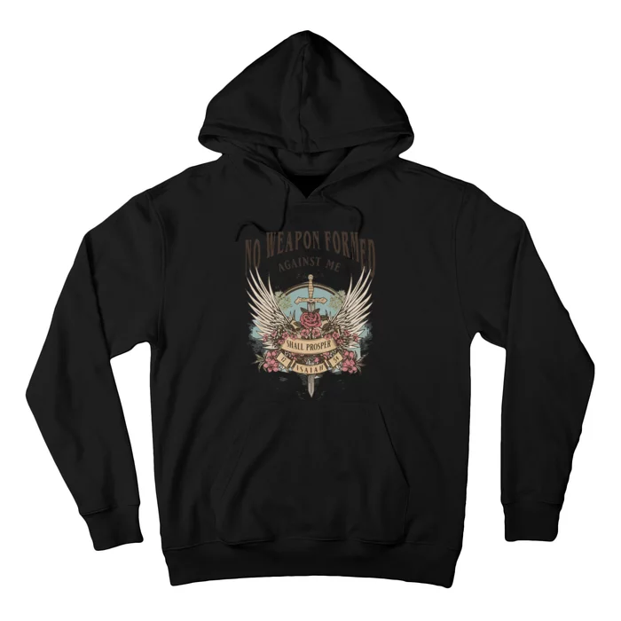 Boho No Weapon Formed Against Me Shall Prosper Christian Hoodie