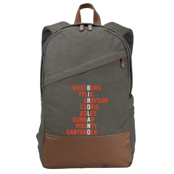 Birdland Names Westburg Felix Grayson Cedric Adley Gunnar Cotton Canvas Backpack