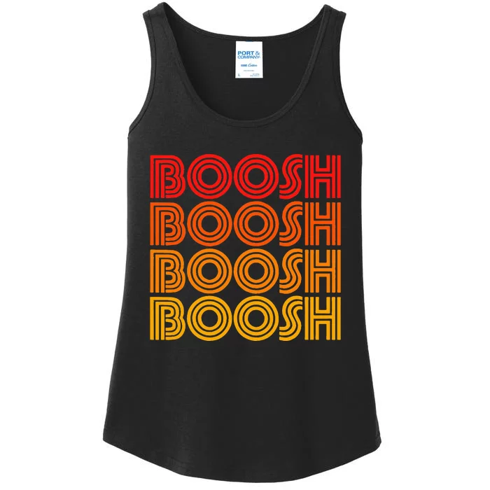 Booosh Noise Word Silly Goofy Weird Odd Fan Love Ladies Essential Tank