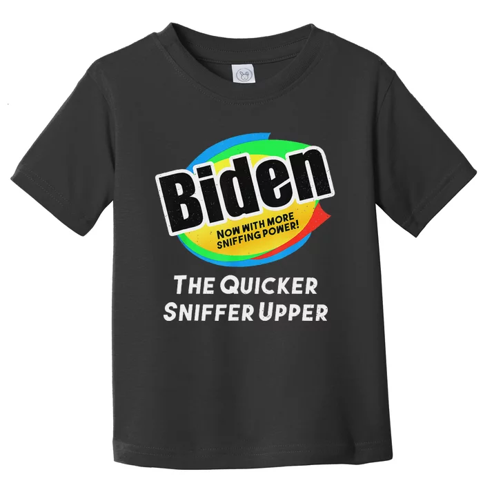 Biden Now With More Sniffing Power Satirical Design Toddler T-Shirt