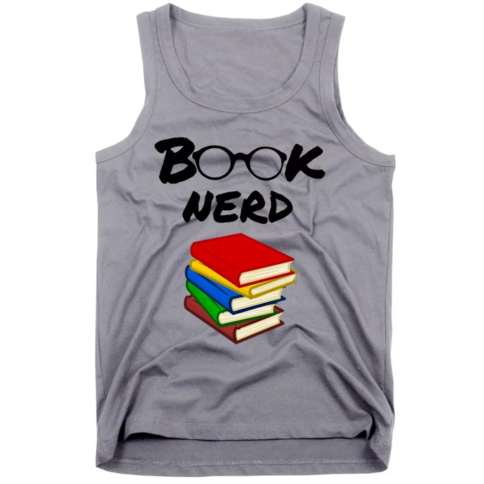 Book Nerd With Books Gift Tank Top