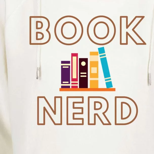 Book Nerd With Sh Of Books Gift Womens Funnel Neck Pullover Hood