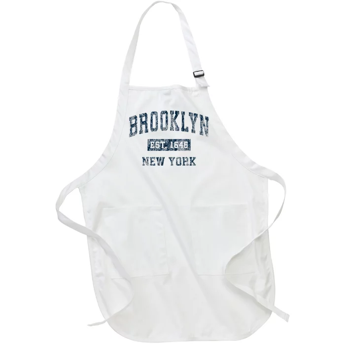 Brooklyn New York Ny Vintage Full-Length Apron With Pocket