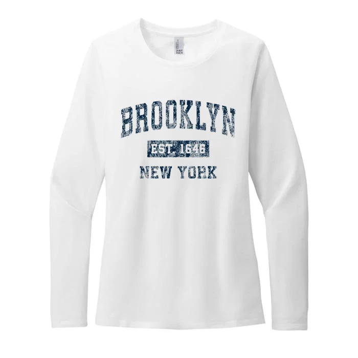 Brooklyn New York Ny Vintage Womens CVC Long Sleeve Shirt