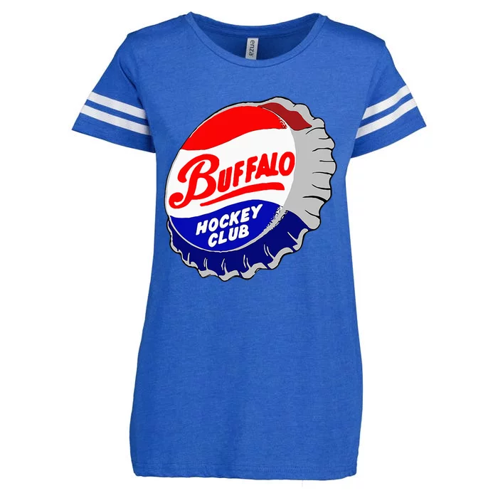 Buffalo New York Hockey Club Bottlecap Enza Ladies Jersey Football T-Shirt