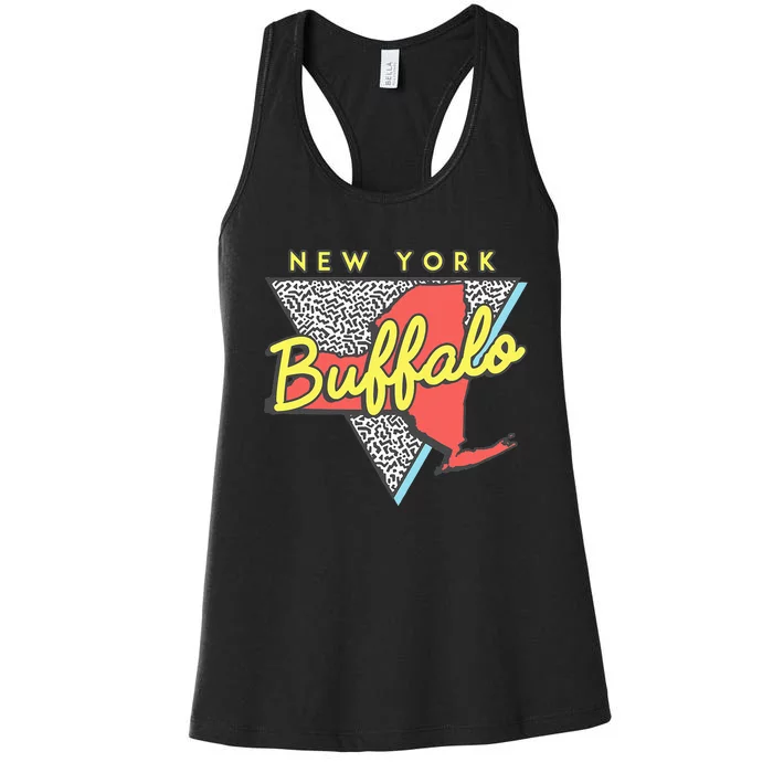 Buffalo New York Vintage Triangle Women's Racerback Tank