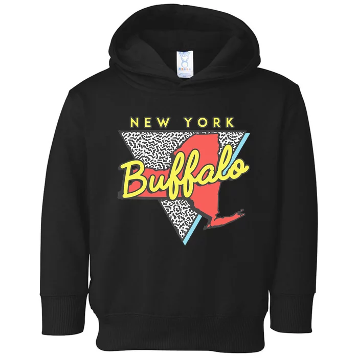 Buffalo New York Vintage Triangle Toddler Hoodie