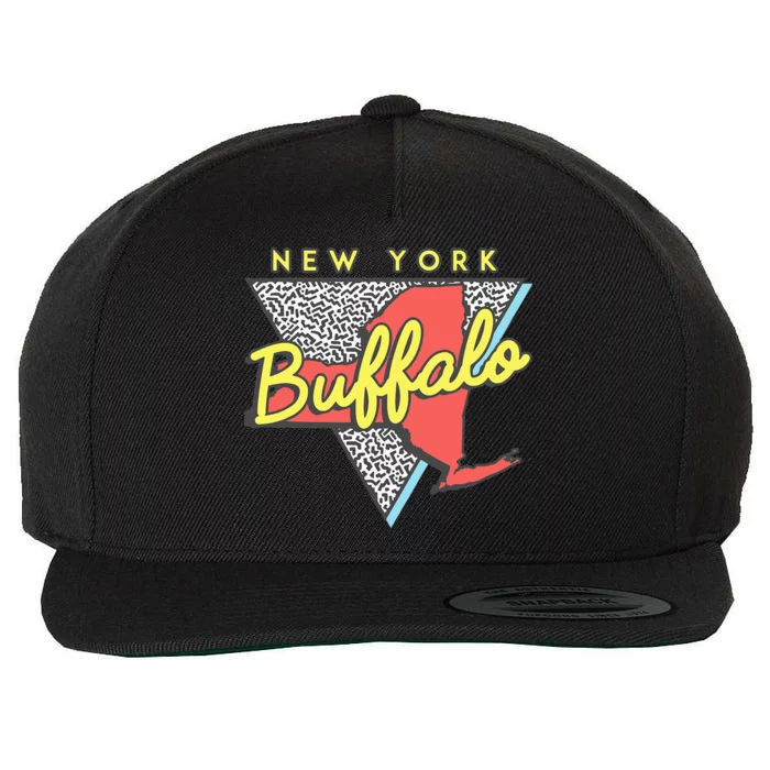 Buffalo New York Vintage Triangle Wool Snapback Cap