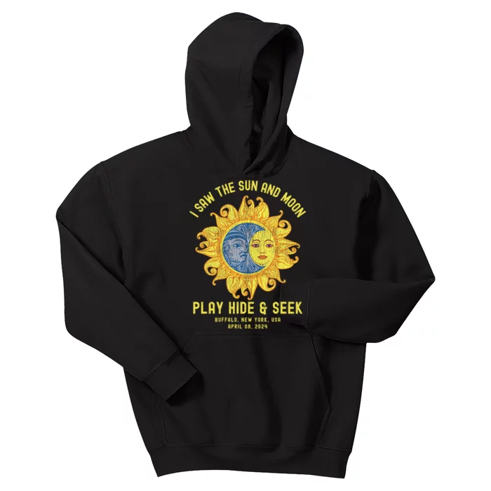 Buffalo New York Path Totality Solar Eclipse April 08 2024 Kids Hoodie