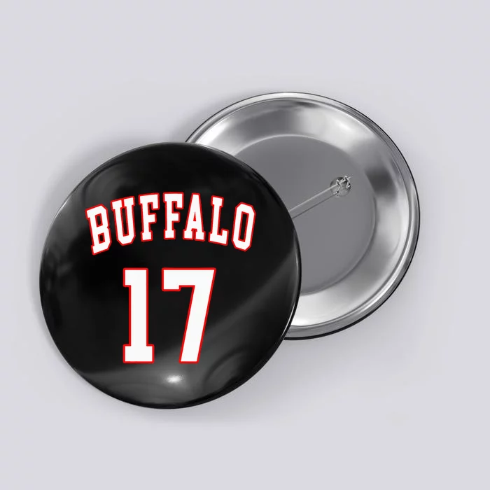 Buffalo New York Us American College Font Number 17 Button