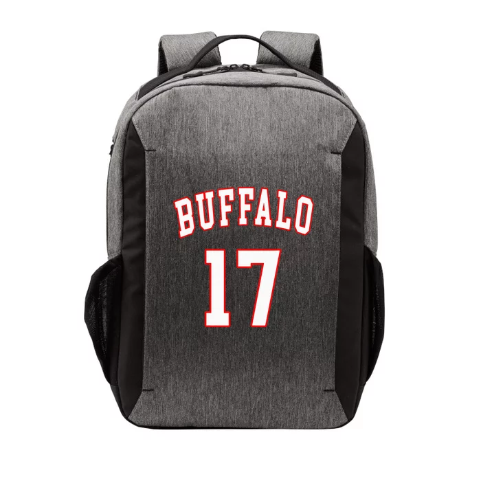 Buffalo New York Us American College Font Number 17 Vector Backpack