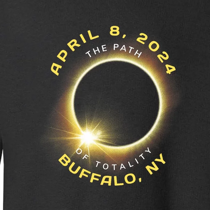 Buffalo New York Solar Eclipse Totality April 8 2024 Toddler Sweatshirt