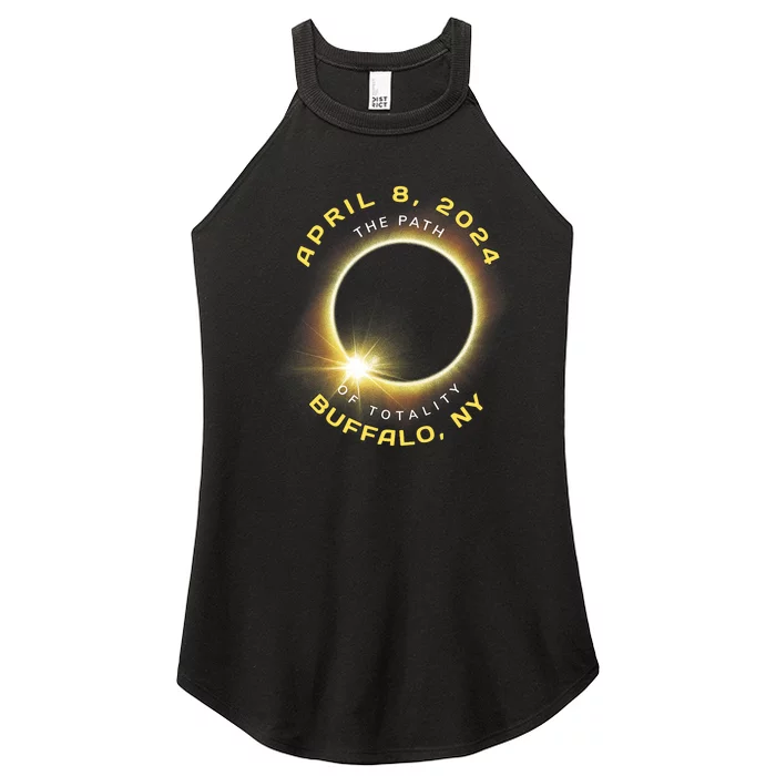 Buffalo New York Solar Eclipse Totality April 8 2024 Women’s Perfect Tri Rocker Tank