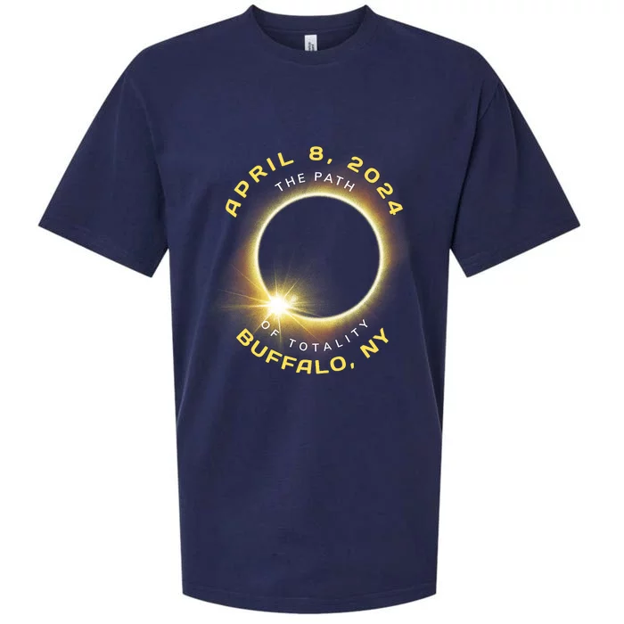 Buffalo New York Solar Eclipse Totality April 8 2024 Sueded Cloud Jersey T-Shirt