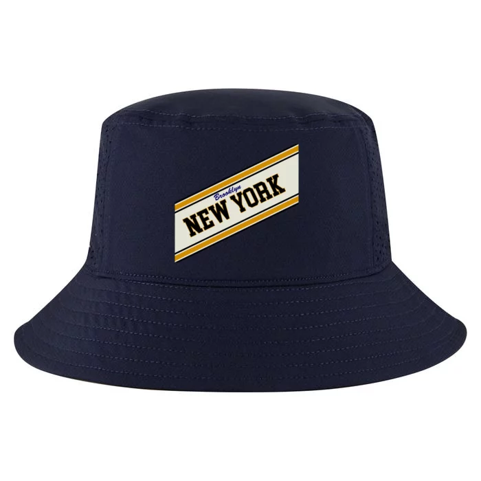 Brooklyn New York Varsity Logo Cool Comfort Performance Bucket Hat