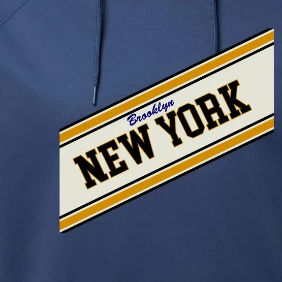 Brooklyn New York Varsity Logo Performance Fleece Hoodie