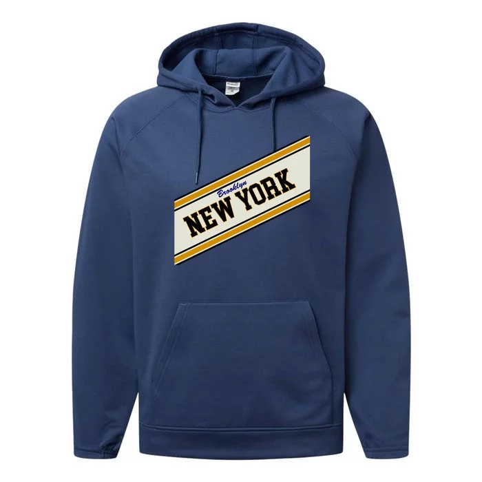 Brooklyn New York Varsity Logo Performance Fleece Hoodie