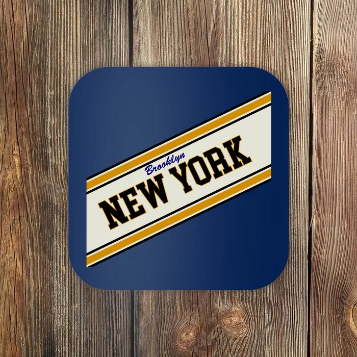 Brooklyn New York Varsity Logo Coaster