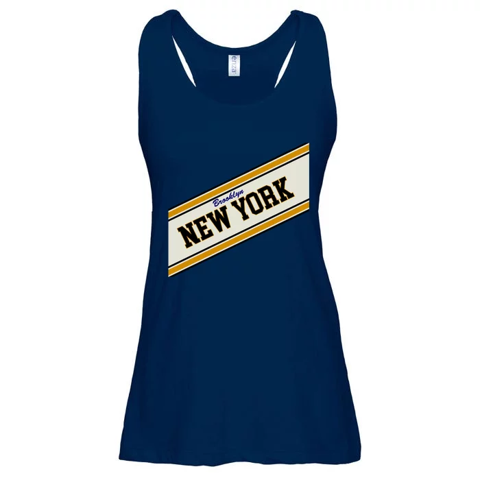 Brooklyn New York Varsity Logo Ladies Essential Flowy Tank