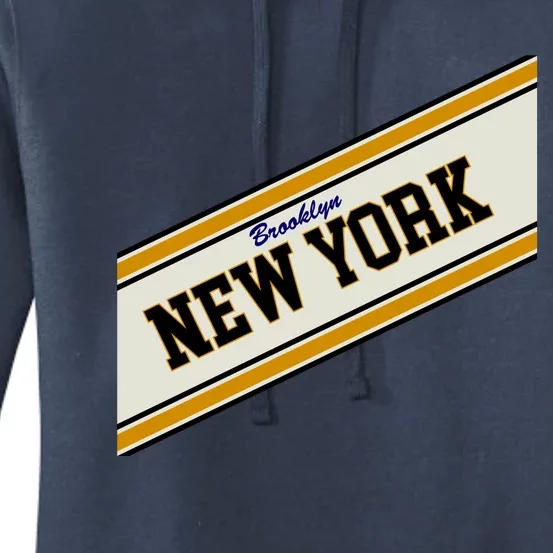 Brooklyn New York Varsity Logo Women's Pullover Hoodie