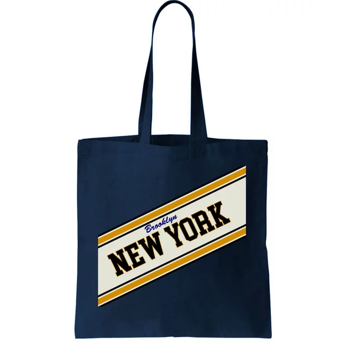 Brooklyn New York Varsity Logo Tote Bag