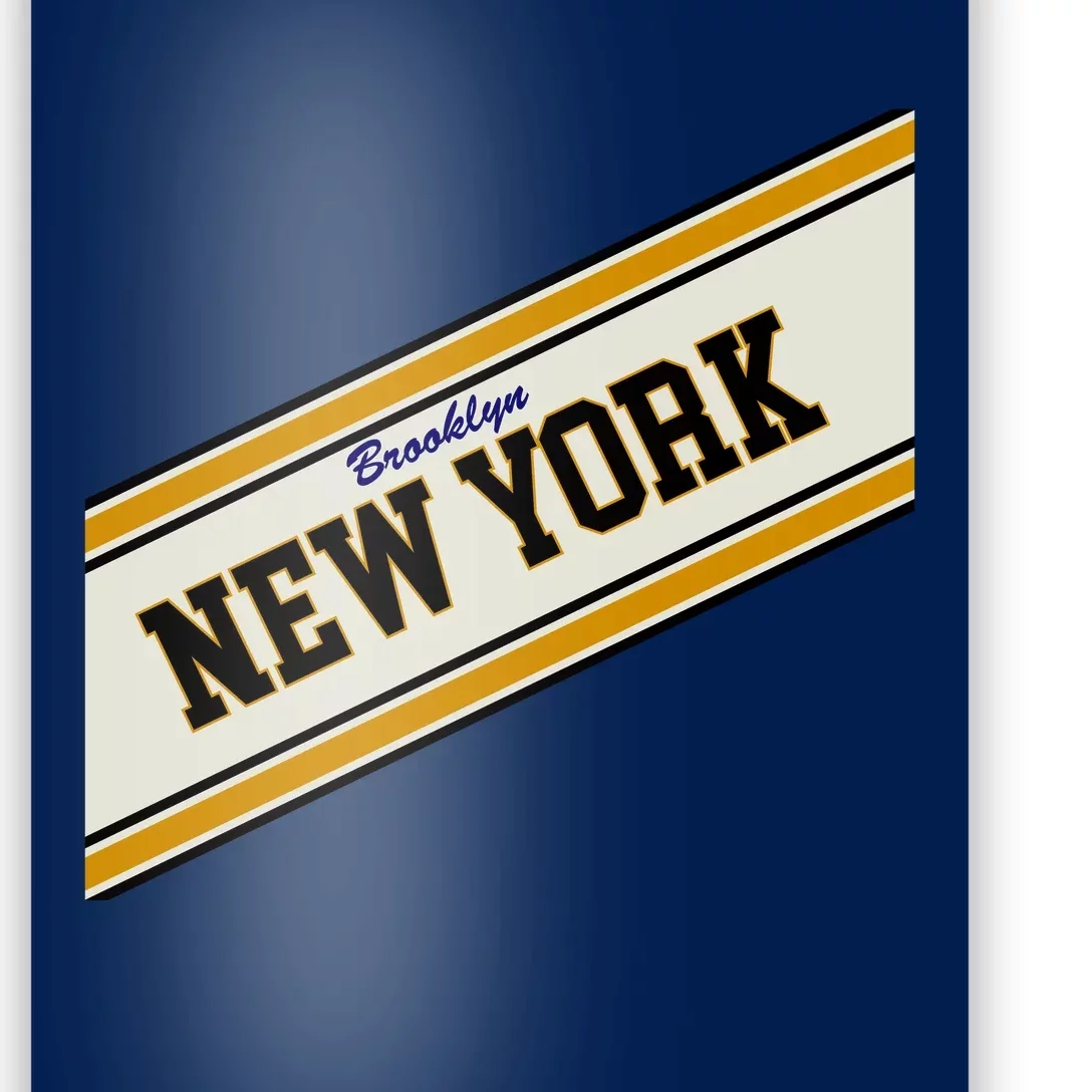 Brooklyn New York Varsity Logo Poster