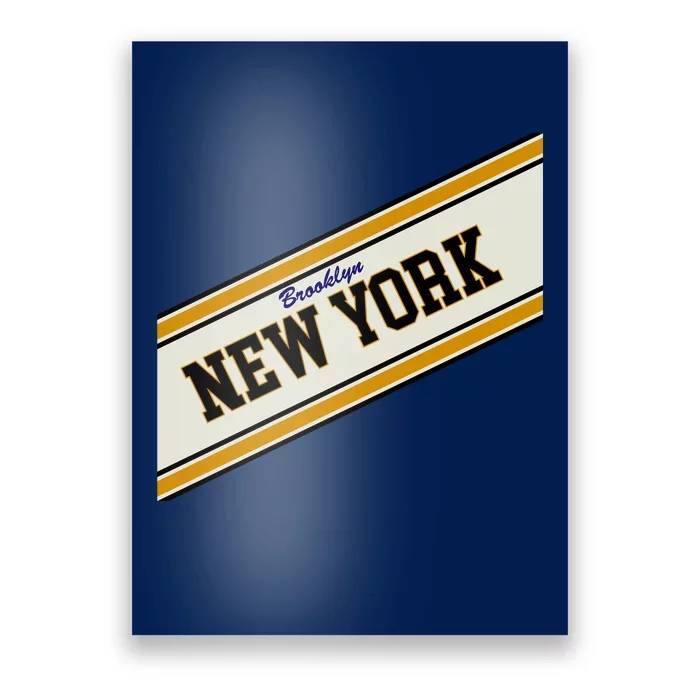 Brooklyn New York Varsity Logo Poster