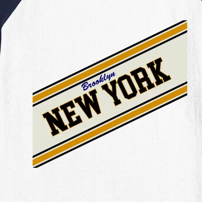 Brooklyn New York Varsity Logo Baseball Sleeve Shirt