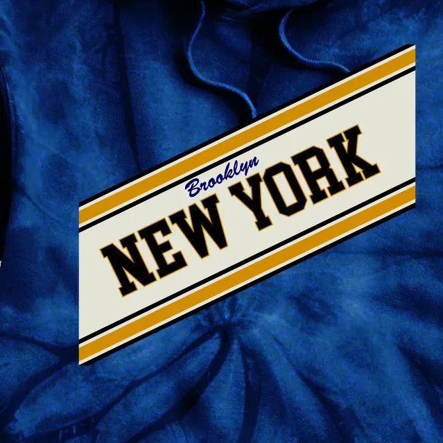 Brooklyn New York Varsity Logo Tie Dye Hoodie