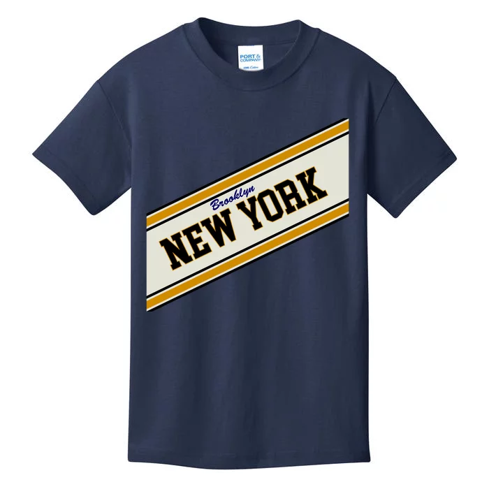 Brooklyn New York Varsity Logo Kids T-Shirt