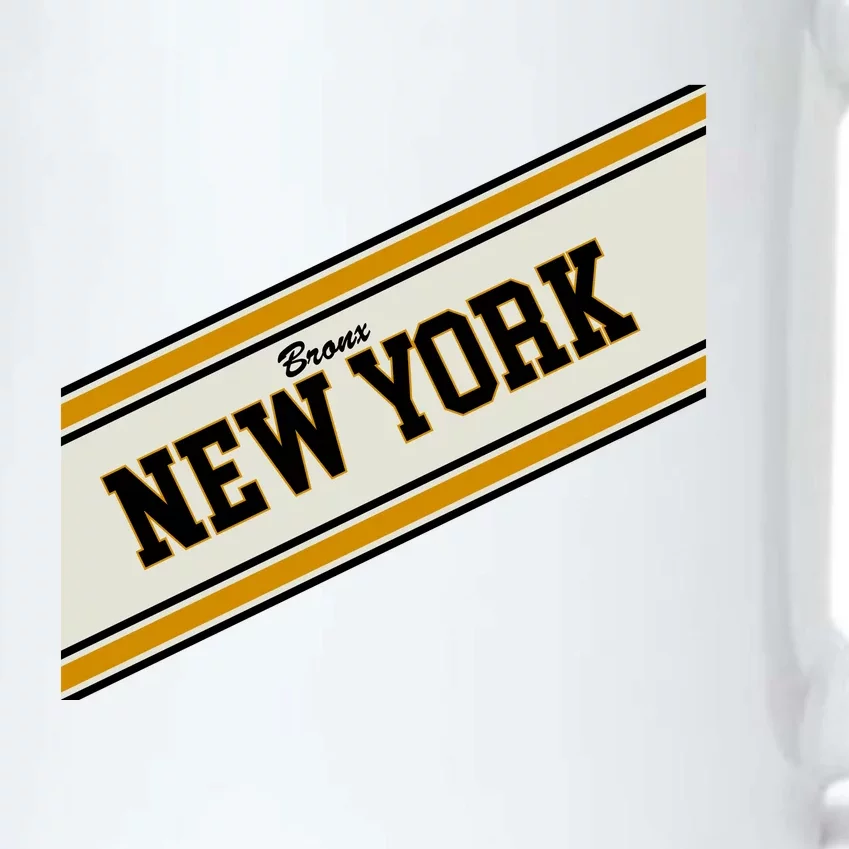 Bronx New York Varsity Logo Black Color Changing Mug